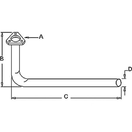 Aftermarket Exhaust Pipe Fits Massey Ferguson Tractor 135 w Perkins Gas And Diesel 507518M92